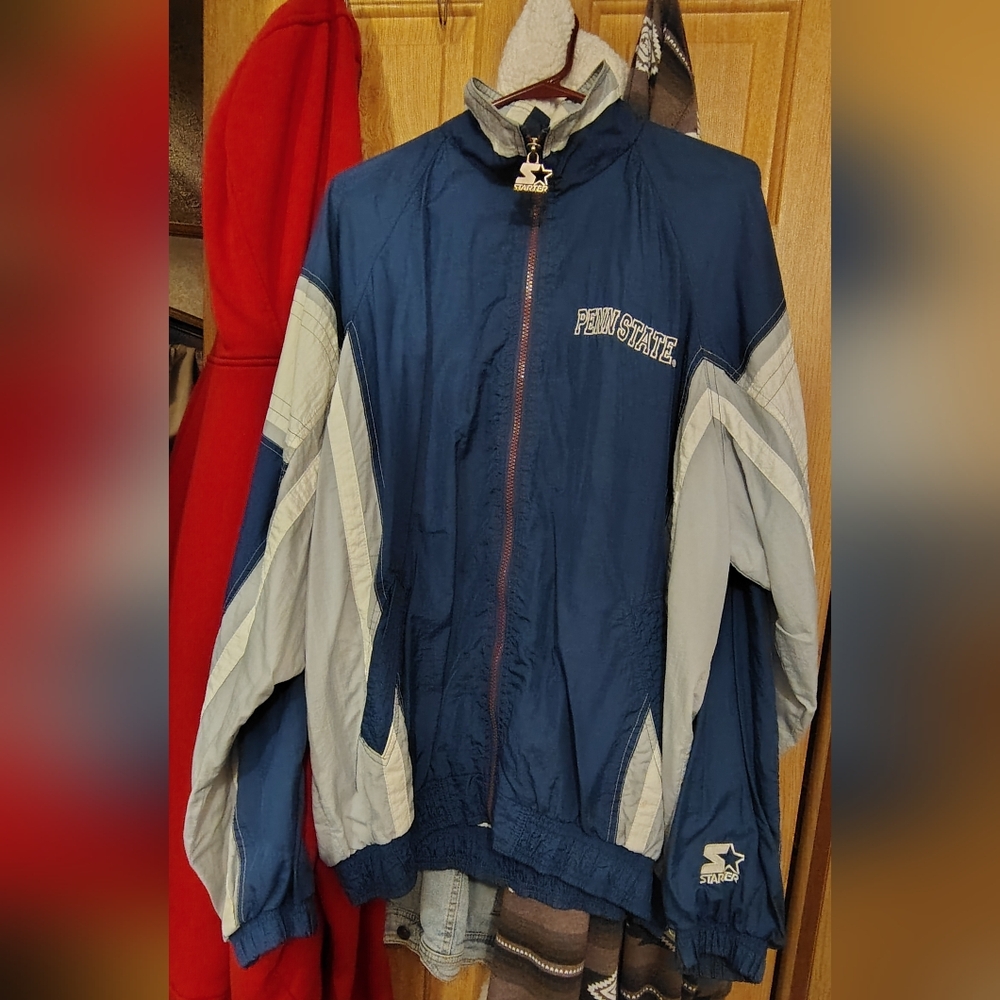 Penn State Starter Men's Blue and Gray Jacket
